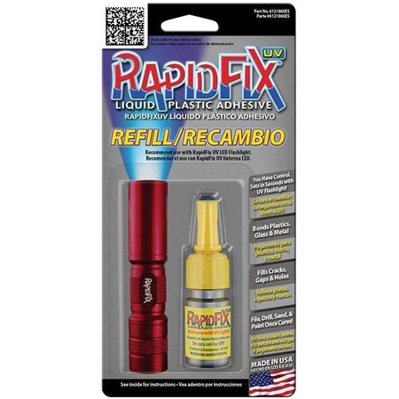 RAPIDFIX Rapidfix RFX6121860ES UV Liquid Plastic Adhesive 10 ml. Single Pack Refill RFX6121860ES